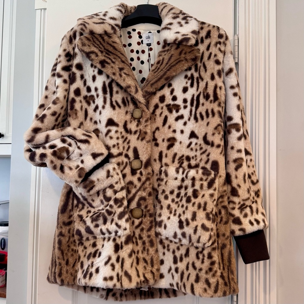 CAbi Leopard Print Faux Fur Coat - Picture 2 of 3